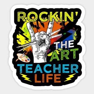 Rocking The Art Teacher Life T Shirt Art Lover Painter Gift Sticker